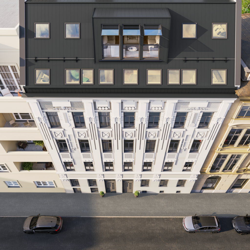 Mezzanine-Kapital für Ausbau Dachgeschoss Köhlergasse, Front oben